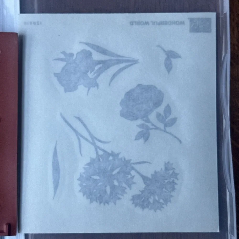 Stampin Up Wonderful World Stamp Set *Brand New* (Retired) iris rose floral